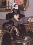 Francis Campbell Boileau Cadell Lady in Black oil